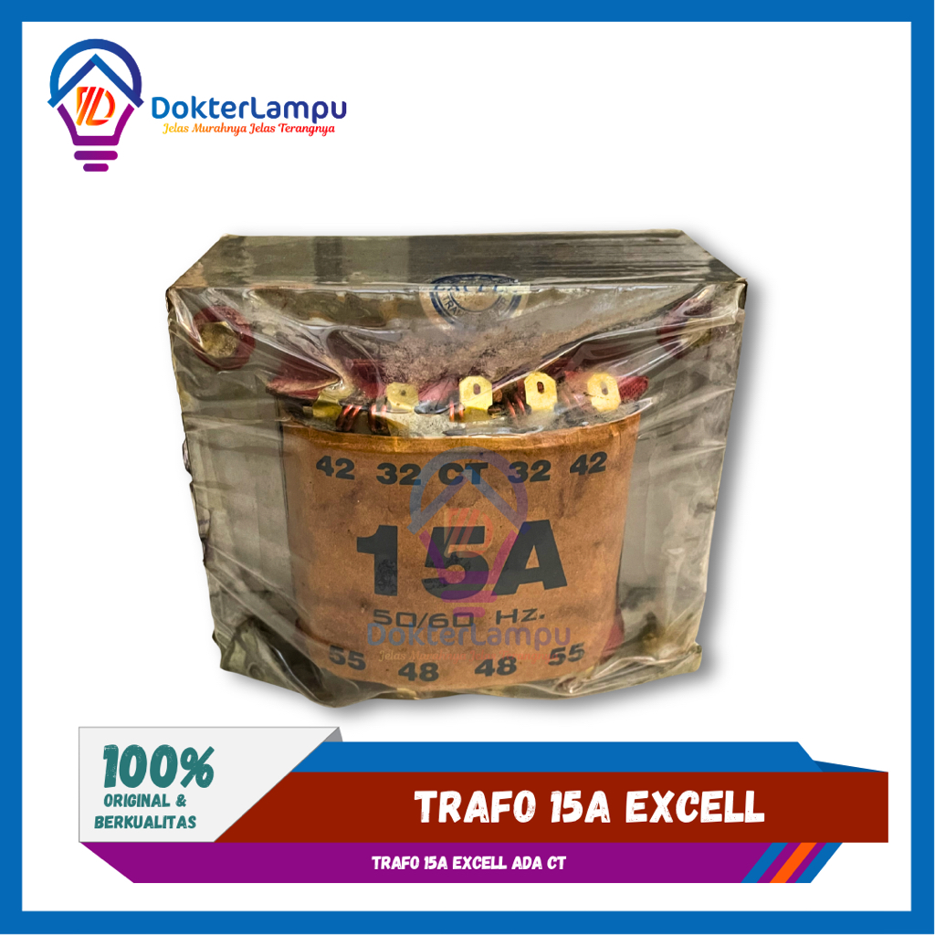 Trafo Excell 15A ct55V Turbo Power Tranformator