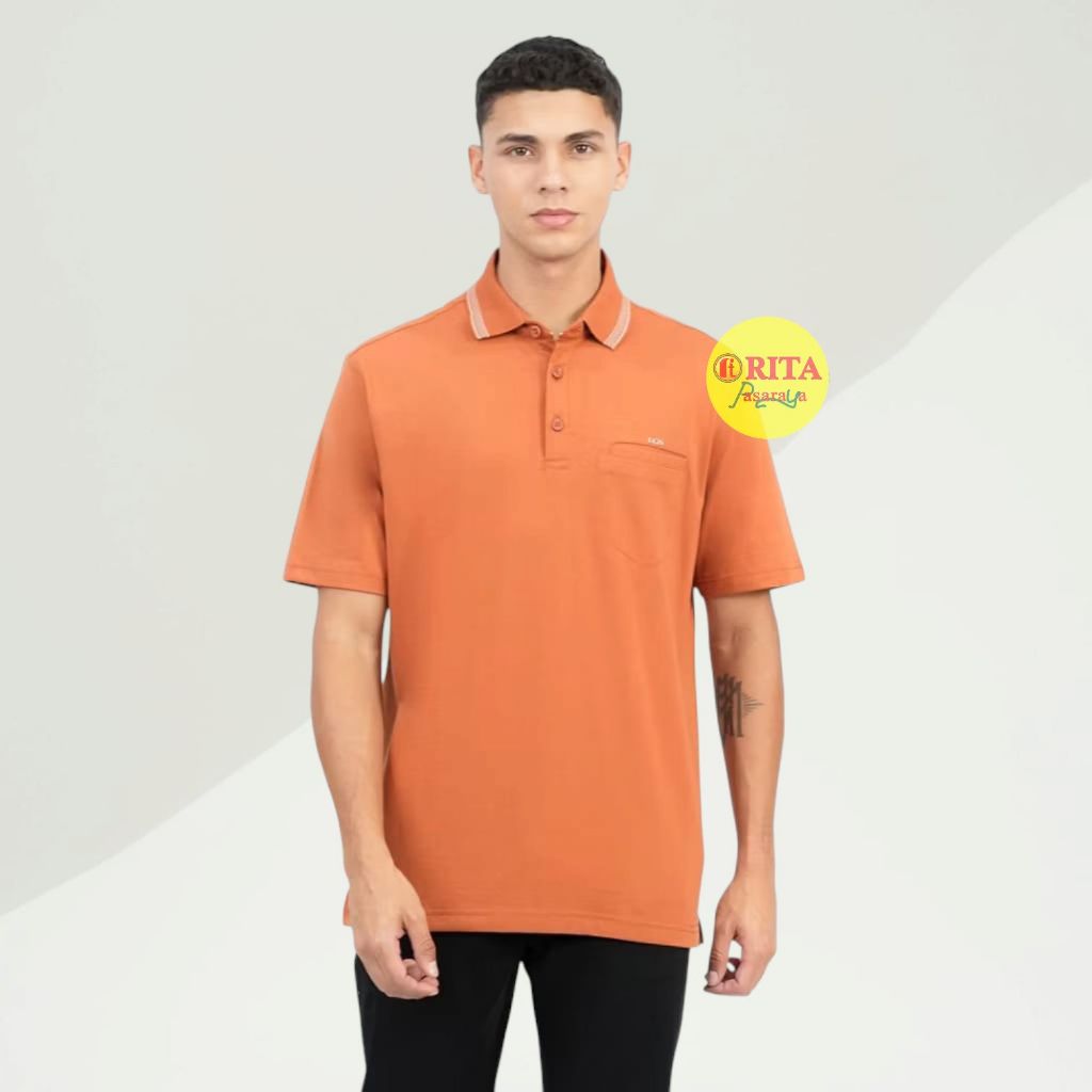 Lgs Polo Shirt Regular Fit Dengan 3 Kancing Aktif Pria