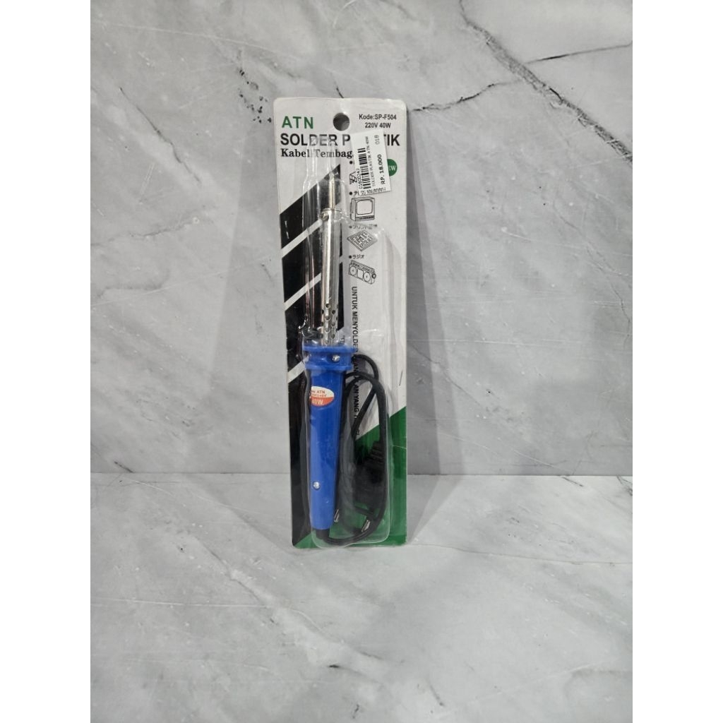 SOLDER LISTRIK ATN 40 WATT GAGANG PLASTIK / SOLDER KABEL TEMBAGA - ATN
