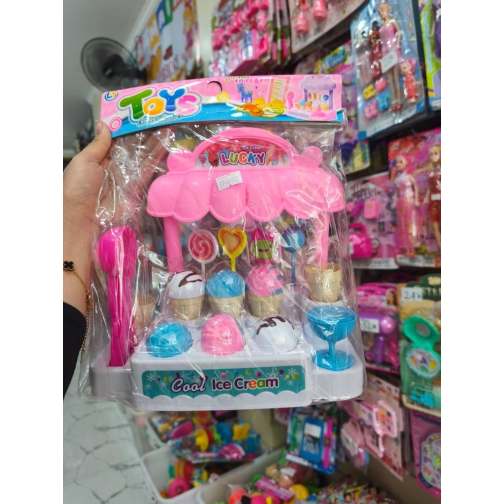 Mainan Gerobak Es Krim Edukasi dengan Musik dan Lampu