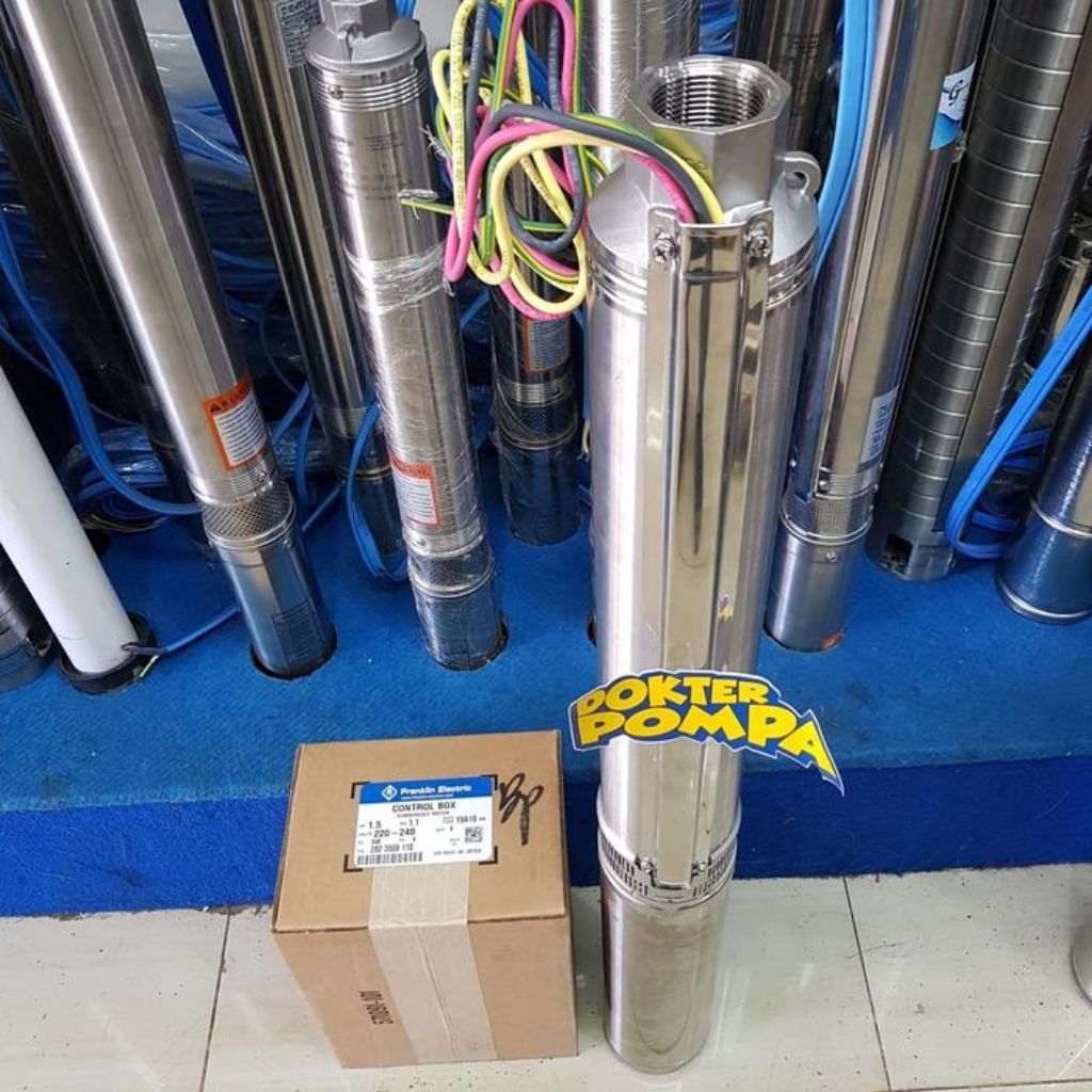 POMPA SUBMERSIBLE FRANKLIN 4" 5.5 HP 3 PHASE MAX 206M OUT 2" 100FA5S4