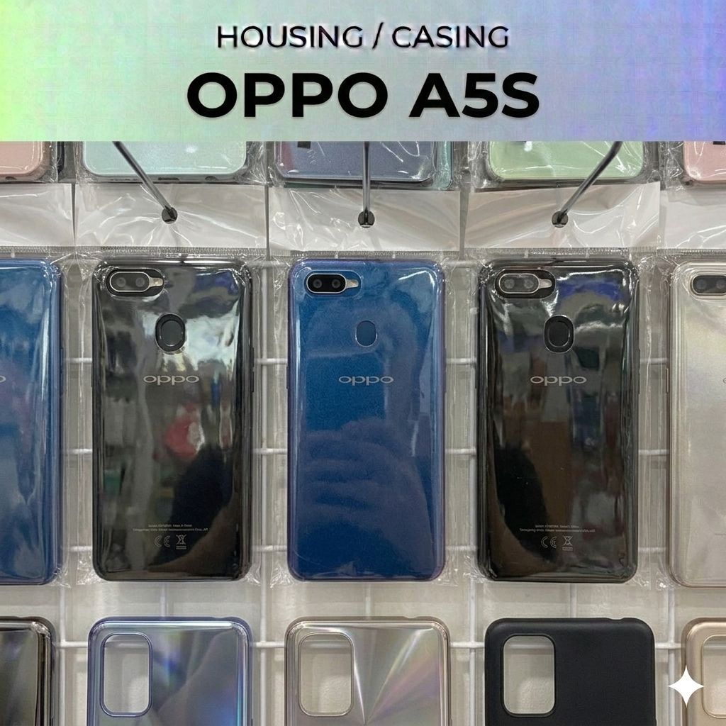 Casing Housing Body Oppo A5S FULLSET Backdoor + Bezel Tulang HP