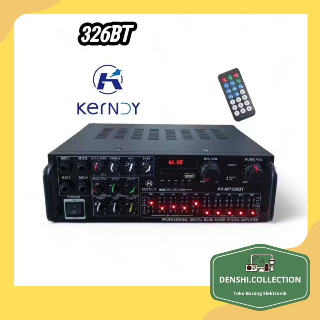 Amplifier Bluetooth EQ Kerndy Av 326bt Audio Amplifier Karaok Home Theater KERNDY AV-326BT