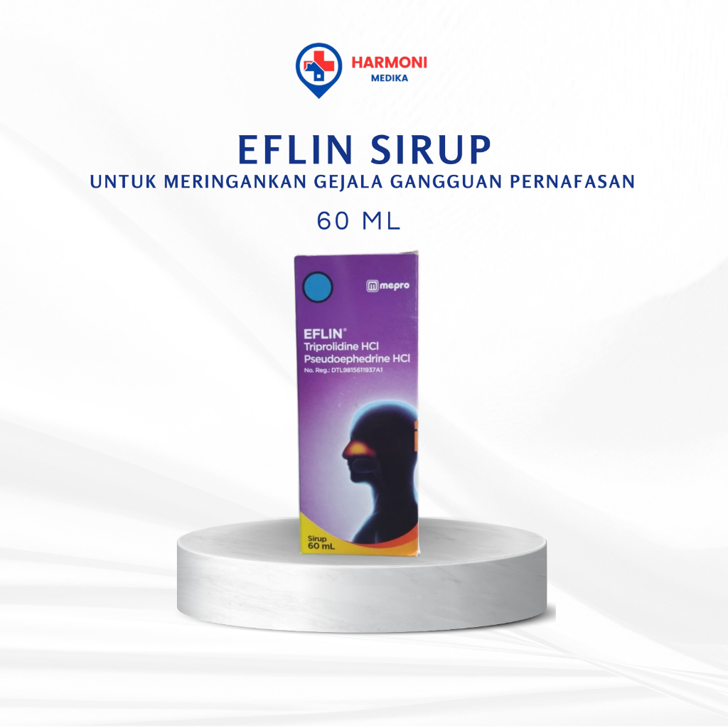 Eflin Sirup Untuk Meringankan Gejala Gangguan Saluran Pernafasan 60ML