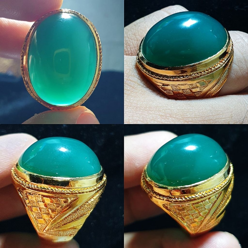 BATU CINCIN AKIK BACAN GULAU MULUS KINCLONG