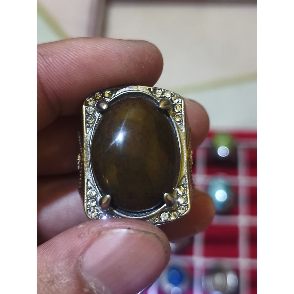 Cincin Batu Akik Sawo Kecik