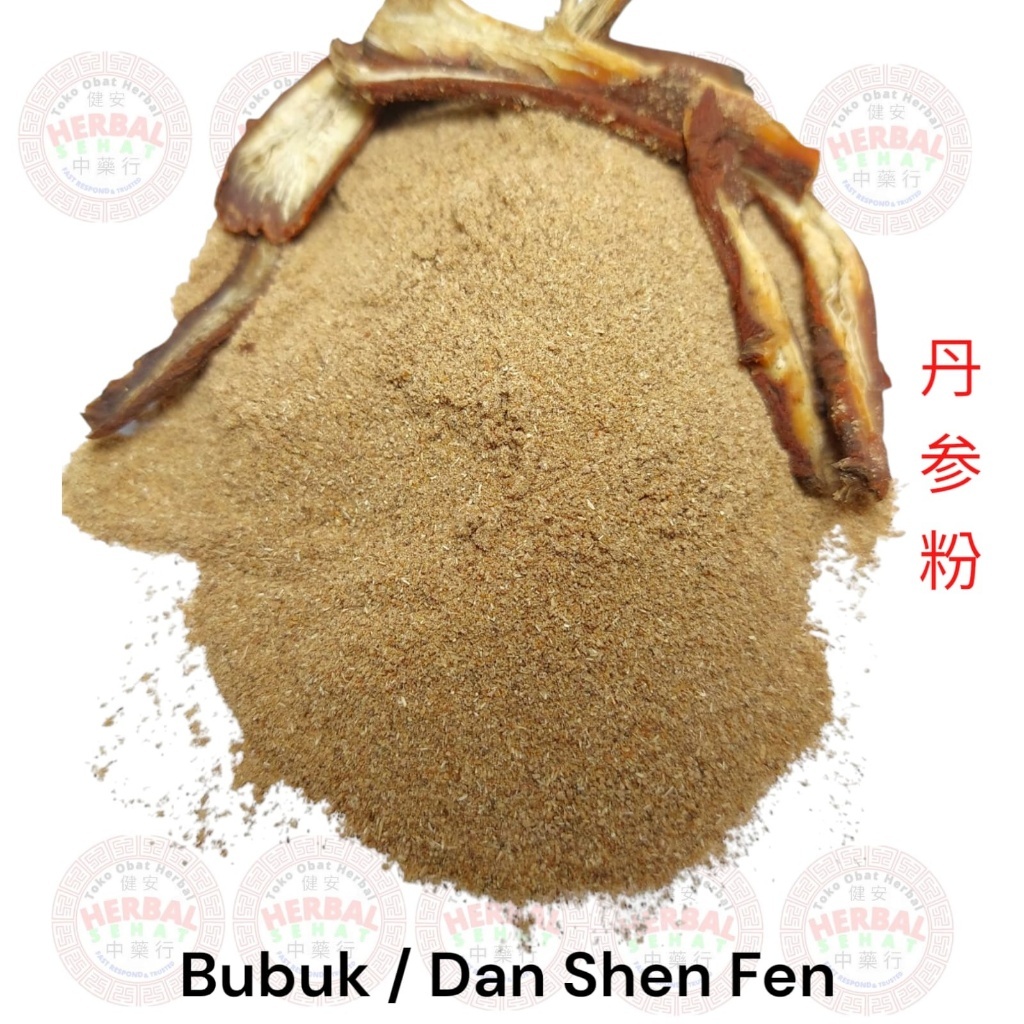 Bubuk Hong Dan Shen Fen - Grade A - Asli / Murni tanpa Campuran  - Red Saga Radix