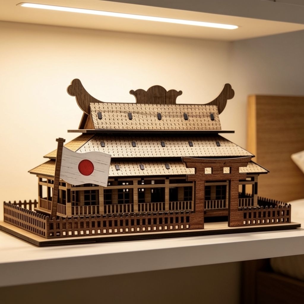Miniatur Rumah Tradisional Jepang Shoin Zukuri