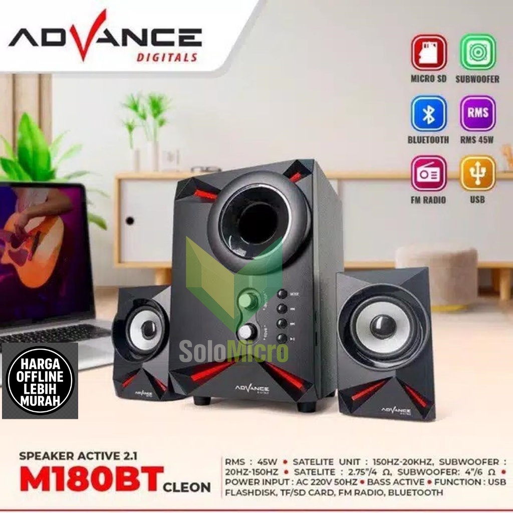 ADVANCE M180 BT New Cleon Multimedia Speaker With Subwoofer System - M180 BT New Cleon