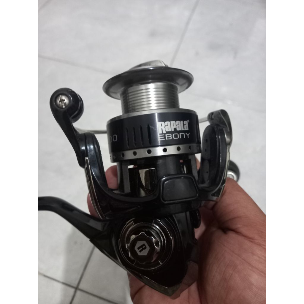 reel rapala ebony 2500 mulus like new perform 98% minus dos hilang