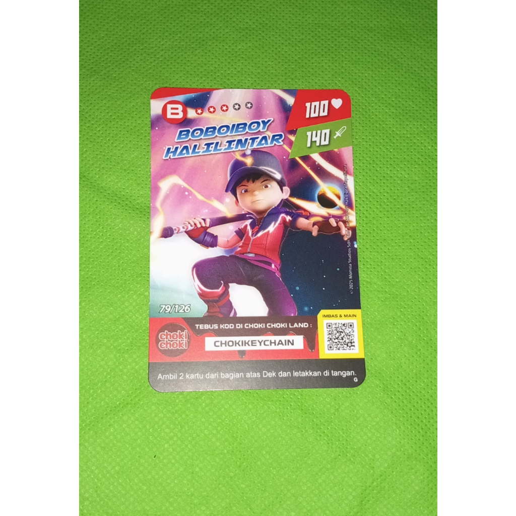 Kartu boboiboy halilintar monsta galaxy card choki choki season 2