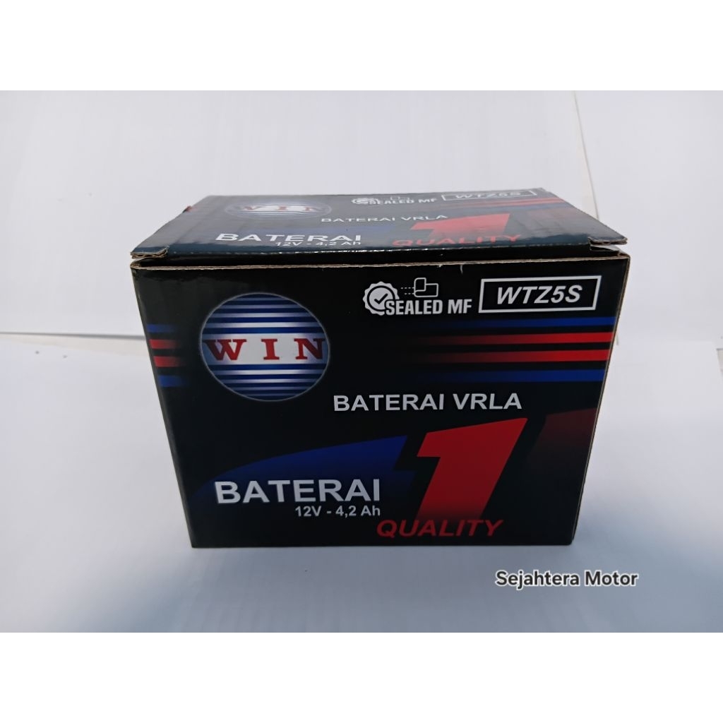 BATERAI AKI KERING ASLI WIN WTZ5S