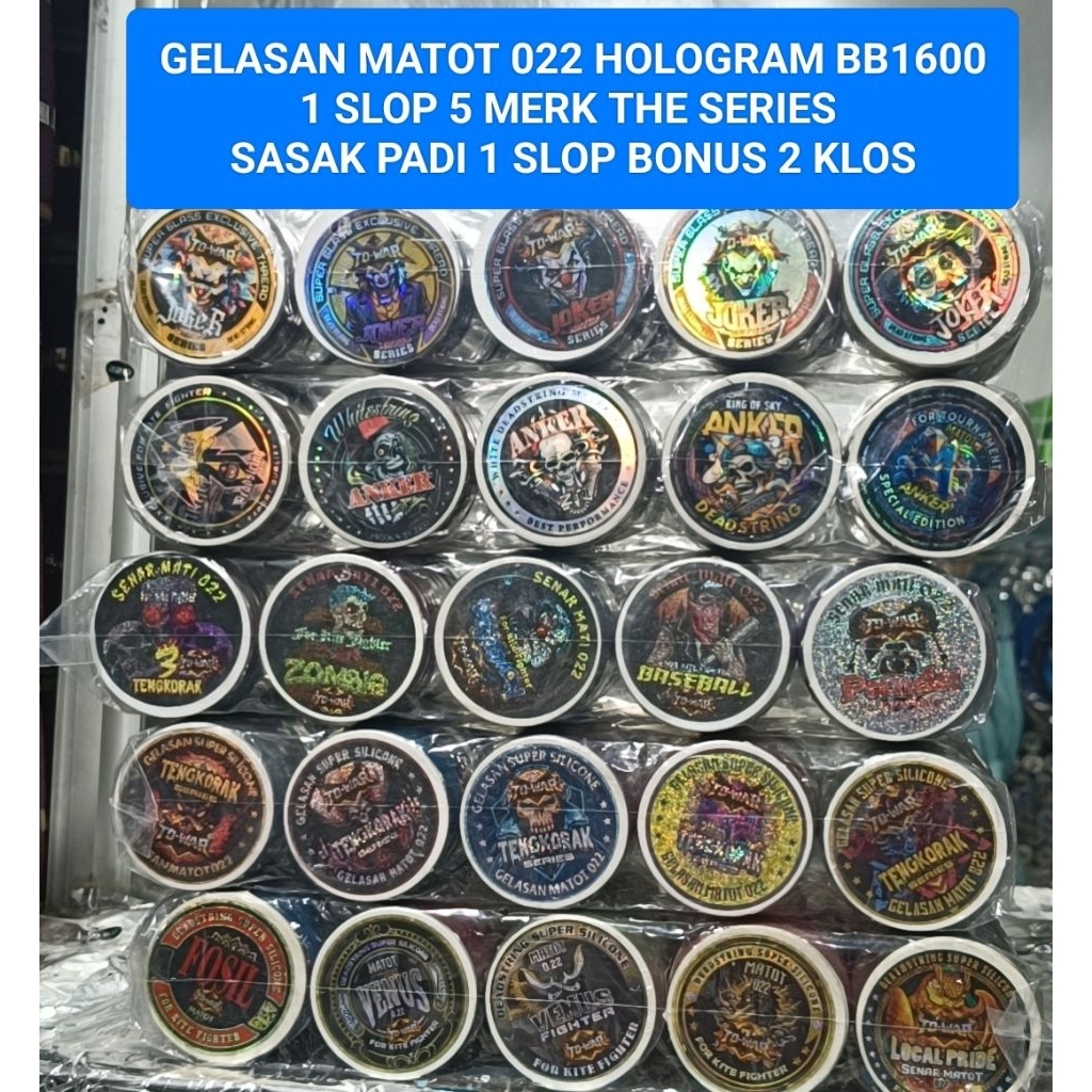 PROMO HOTT AWAL MUSIM 1 slop (isi 10 klos bonus 2 klos ) GELASAN MATOT 022 Full Pyrex 5 MERK CAMPUR 