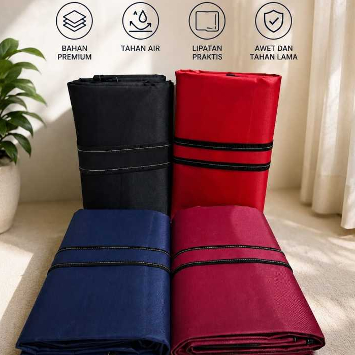 Tikar lipat polos / Tikar piknik ukuran 150x200/ Tikar tamasya