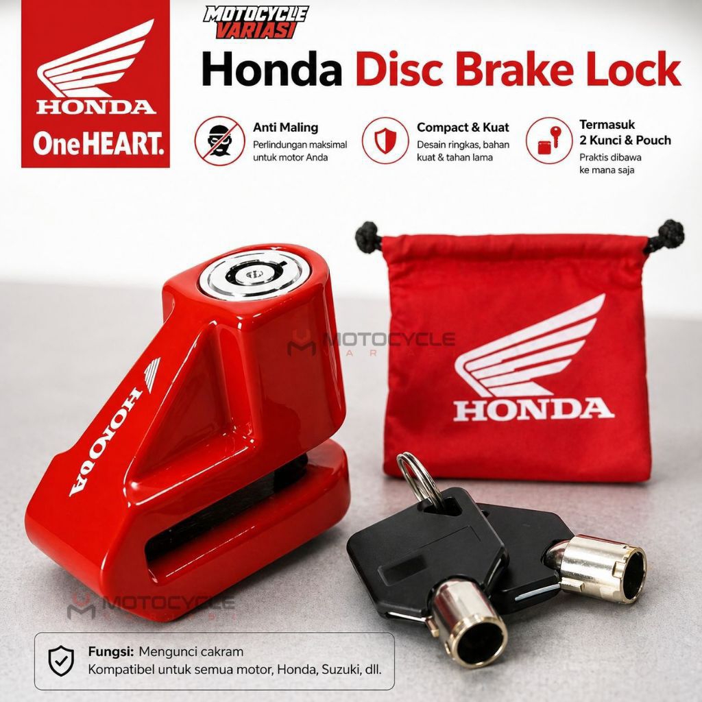 Gembok Cakram Motor Honda Premium Untuk Semua Motor Cakram Vario Beat Scoopy