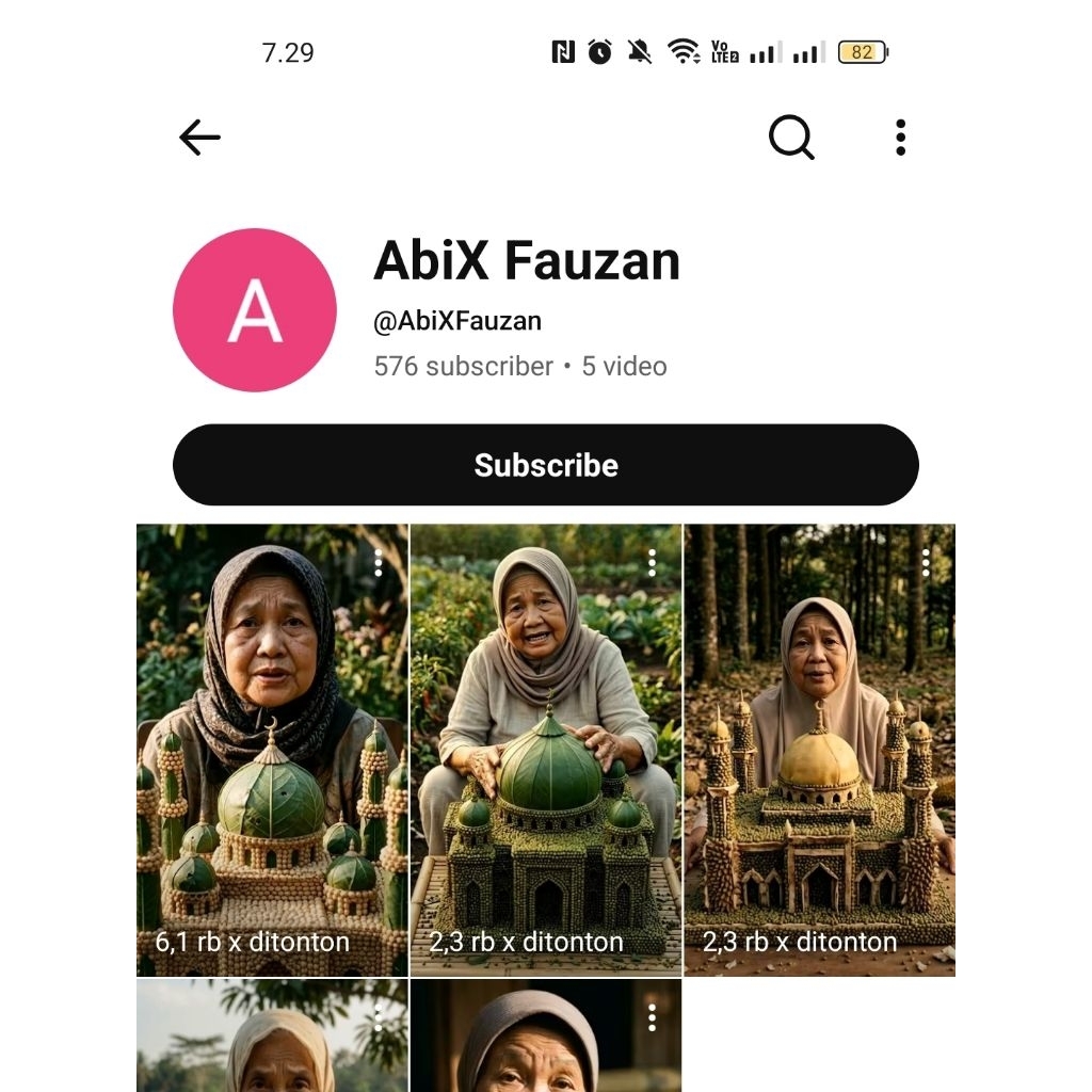 AKUN YOUTUBE 576 SUBSCRIBE BELUM MONETISASI
