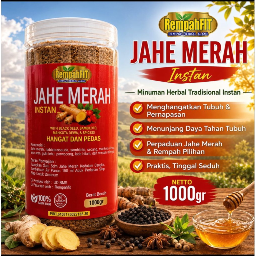 Jahe Merah Plus Pasak Bumi