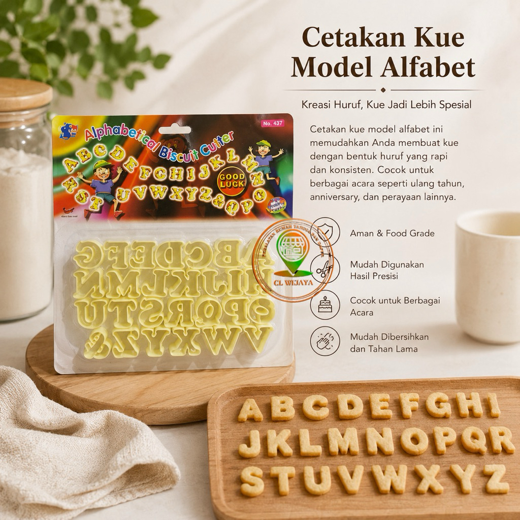 CETAKAN KUE NASTAR ALFABET MALAYSIA
