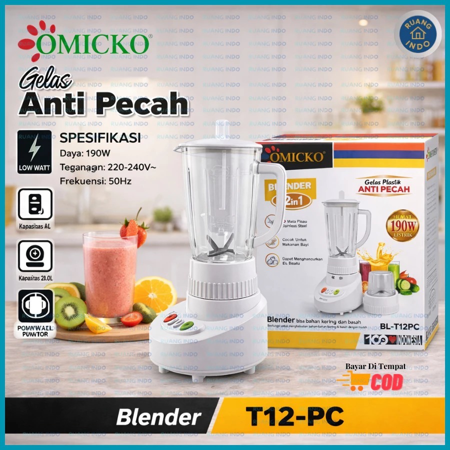 Blender Omicko Tabung Plastik / Electric Blender