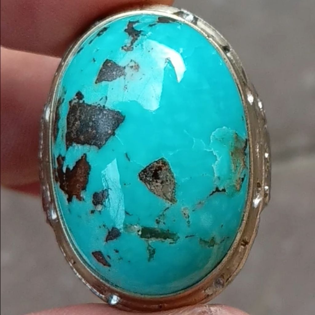 NATURAL BATU PIRUS PERSIA BIRU JUMBO