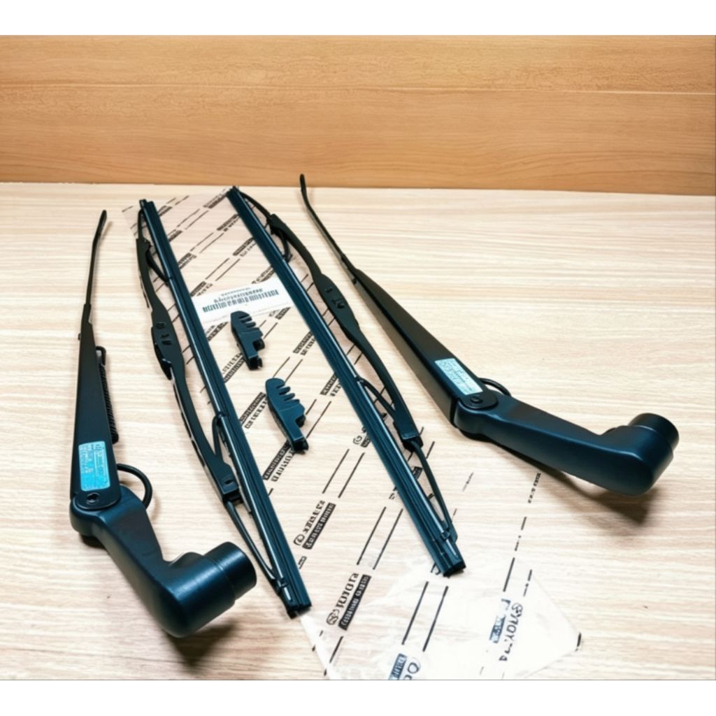 GAGANG WIPER STANG + KARET KIJANG SUPER GRAND ROVER JANTAN KOMPLIT 1SET