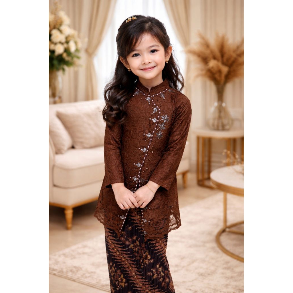 Setelan Kebaya Wisuda Anak Perempuan/Kebaya Anak Kecil/Baju Kebaya Anak Modern /Kebaya Anak Umur 3-1