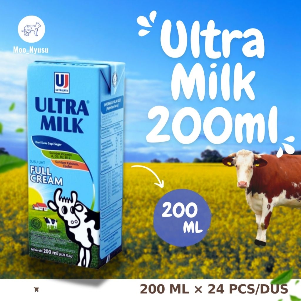 Ultra milk kemasan 200ml, Susu Ultra 200ml