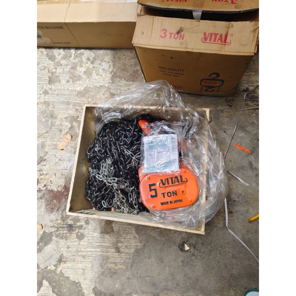 Chain Block TAKEL 5 Ton x 15 Meter merek VITAL