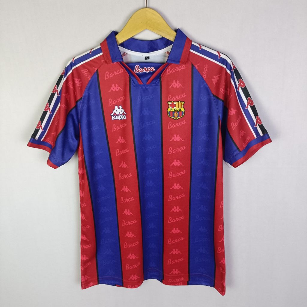 Jersey FC Barcelona 1995/97 vintage retro full printing/premium/Jersey bola/Jersey olahraga/atasan b