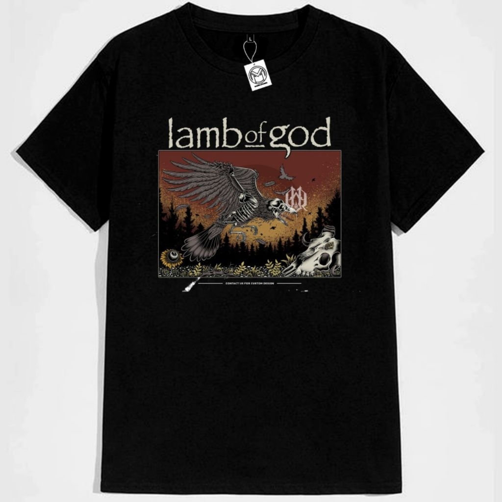 Kaos Lamb Of God Tshirt Distro Band Musik Kain Katun Combed 24s Unisex s-xxl