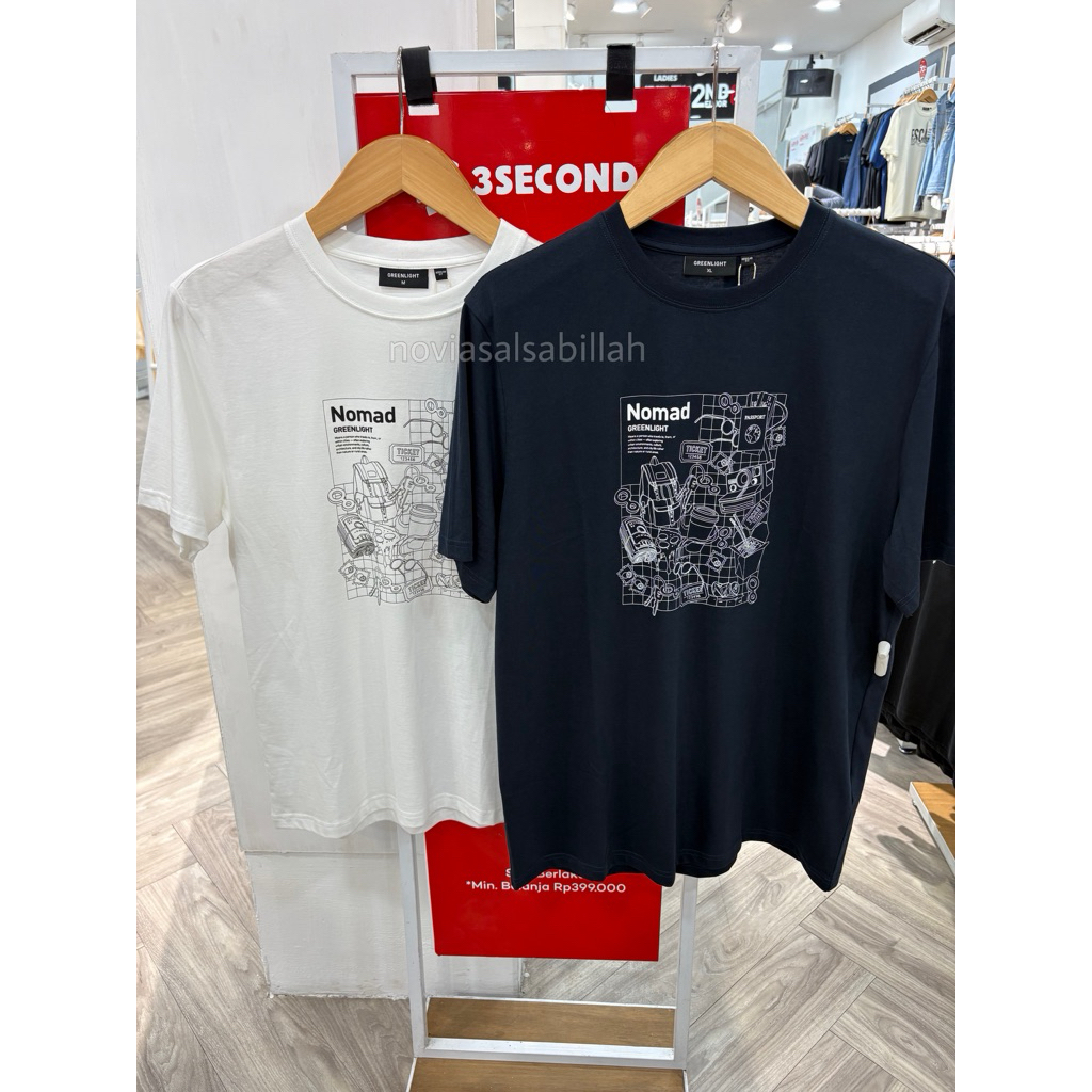 Kaos GREENLIGHT Pria Regulerfit Katun Nomad Original 100%