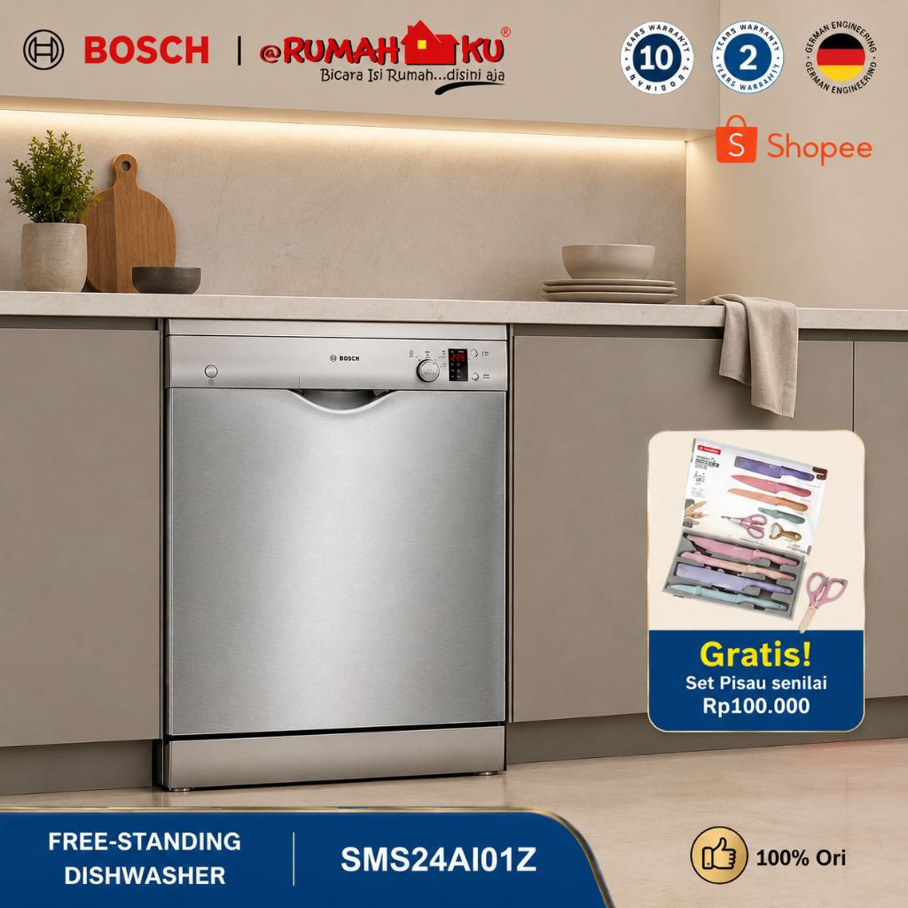 Bosch SMS24AI01Z Seri 2 Freestanding Dishwasher