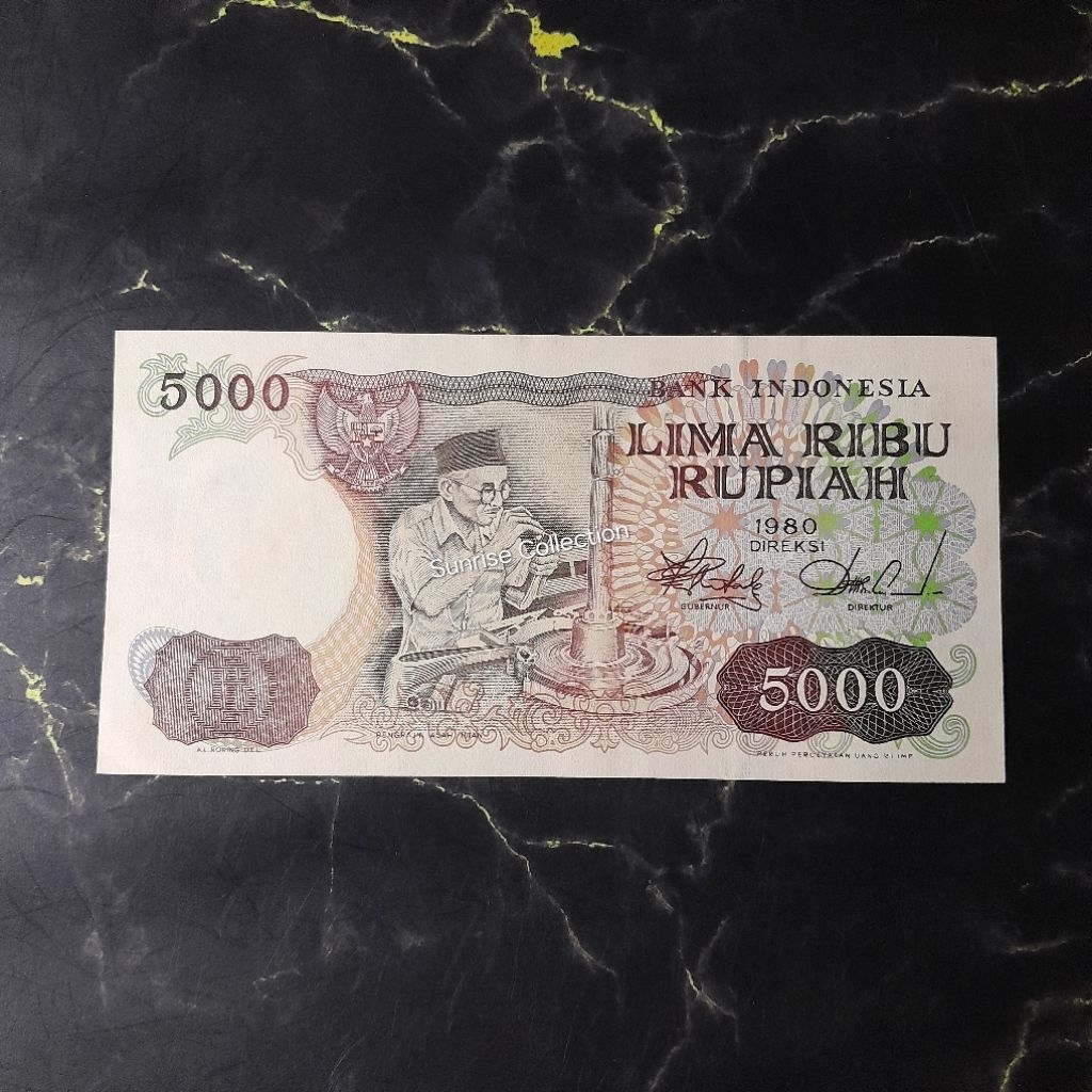 Koleksi Uang Kuno 5000 Asah Intan Tahun 1980 aUNC