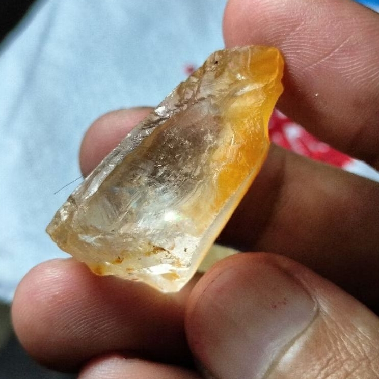 Bahan batu cincin kecubung rambut natural
