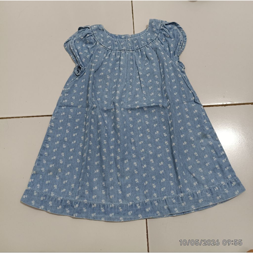 LIKE NEW Dress Denim Washed Baby GAP 18-24bln