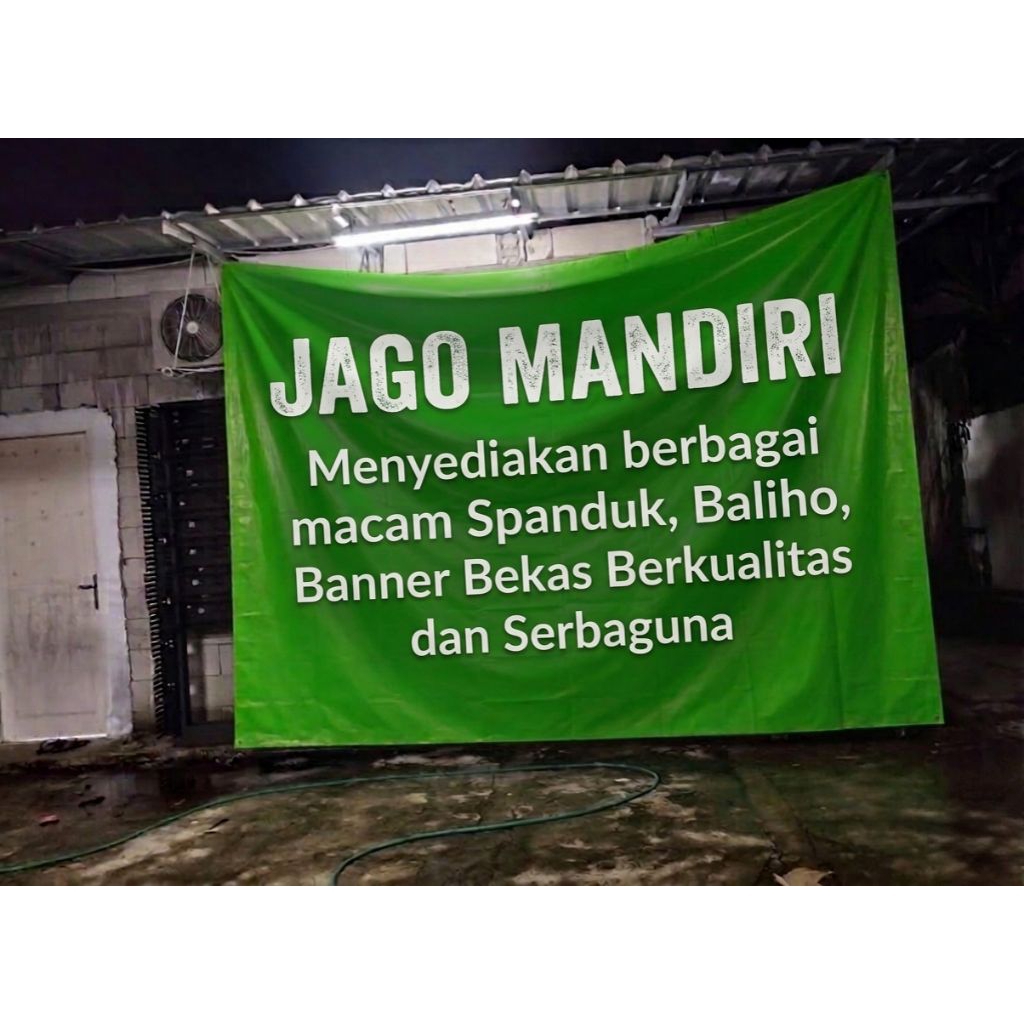 Spanduk Baliho Banner Bekas 5m x 3m berkualitas serbaguna tebal termurah serbaguna