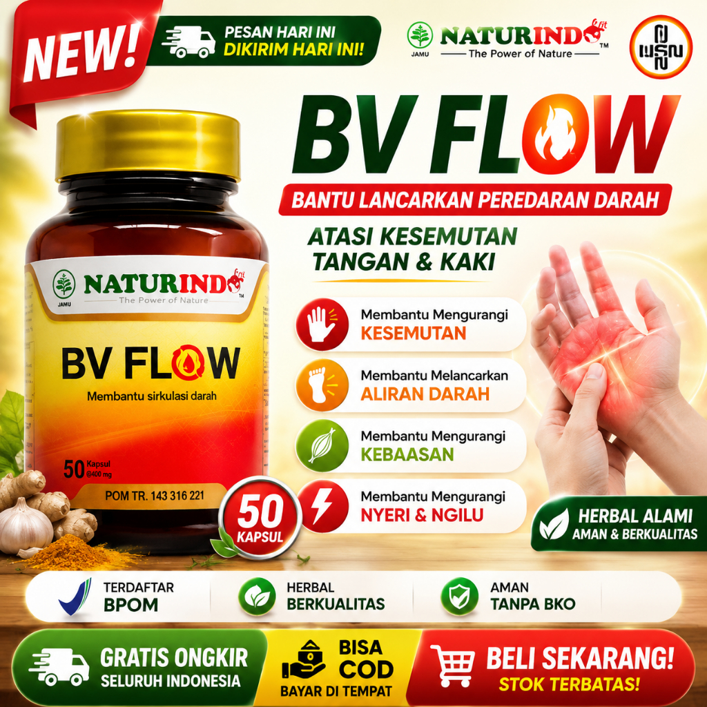 Obat Kesemutan Kebas Kram Bv Flow Naturindo