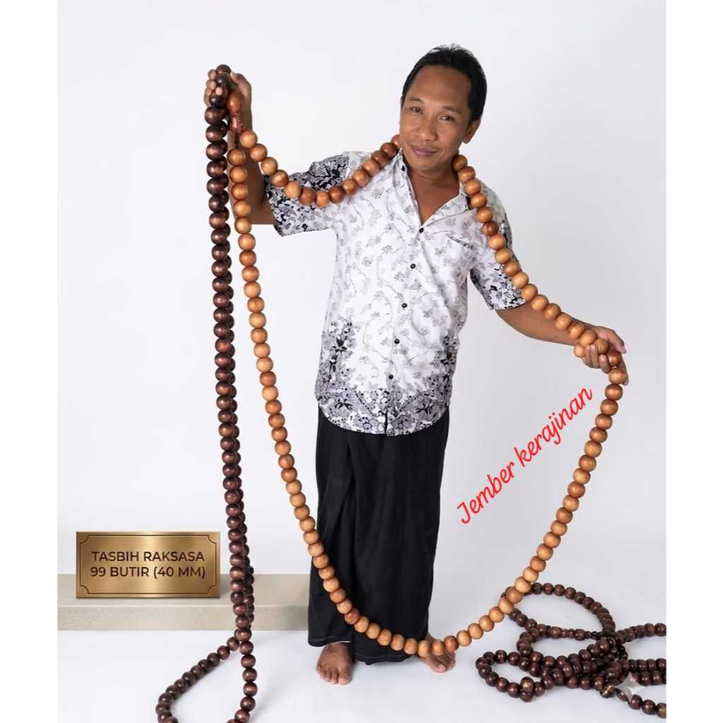 TASBIH BESAR SUPER JUMBO 38 mm HIASAN DINDING TASBIH ANTIK tasbih hiasan dinding tasbih kayu tasbih 