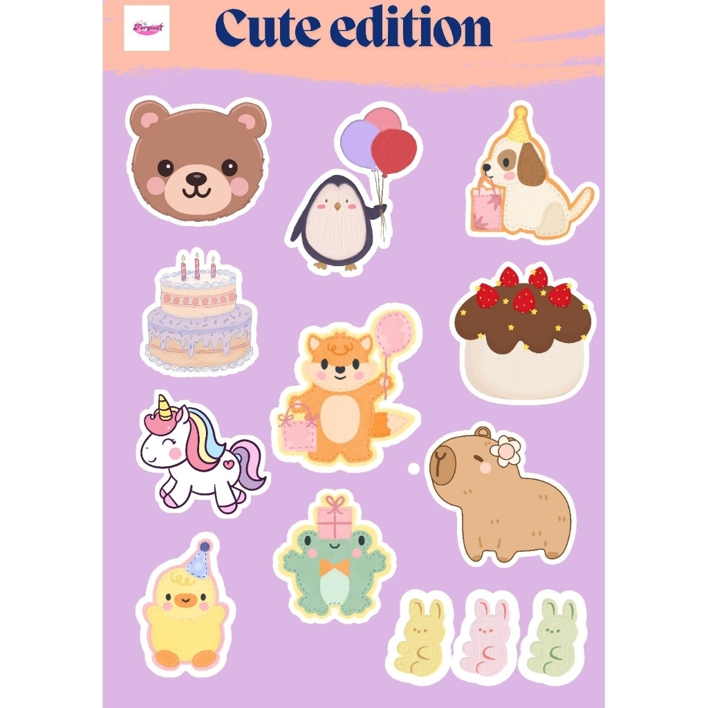 Cetak Sticker Aesthetic Sheet Pack A6 | Custom Laptop & HP