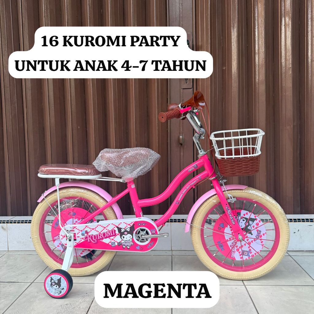 (BATAM) Sepeda Anak Perempuan 18 MINI KUROMI PARTY