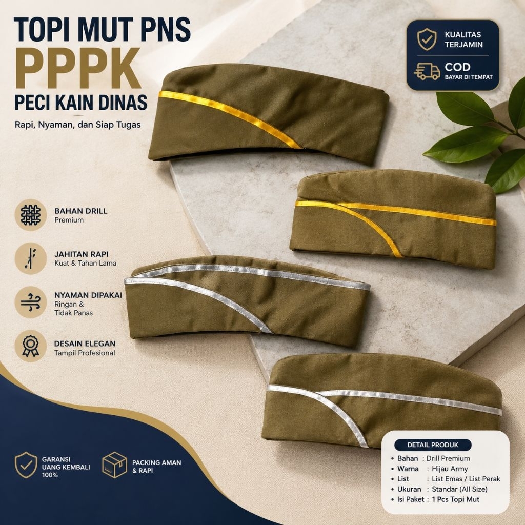 Topi mut PNS - Topi Mut ASN - Peci Mut PNS - PECI MUT PPPK - PECI ASN - PECI PNS - PECI PPPK