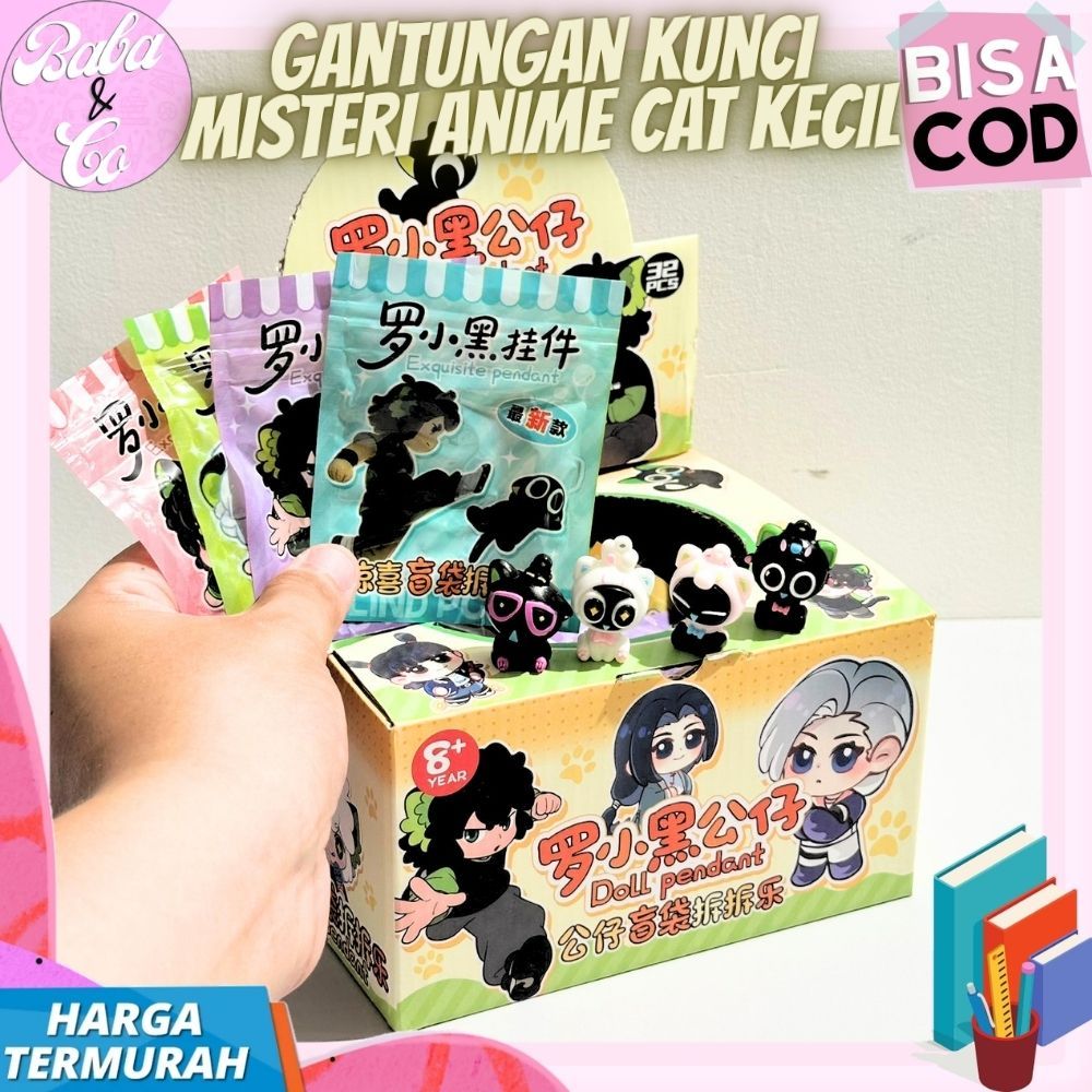 MISTERI PACK GANTUNGAN KUNCI ANIME CAT MINI KECIL GANTUNGAN BLIND BOX 1 PACK GANCI MISTERI KUCING AN