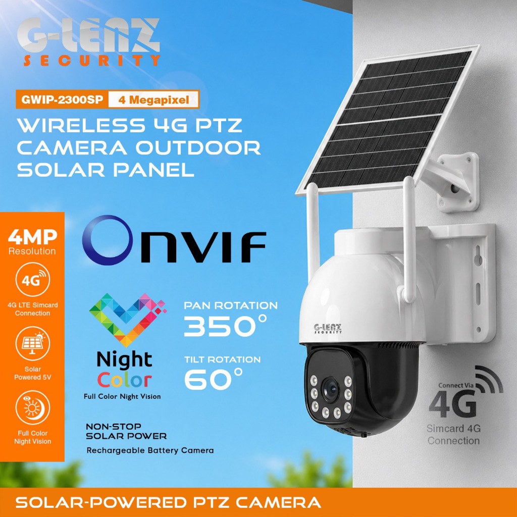 Kamera cctv Smart 4MP Solar PTZ Kartu 4G Simcard GSM Tanpa listrik