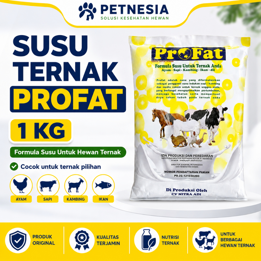SUSU TERNAK PROFAT 1 KG - Formula Susu Untuk Hewan Ternak