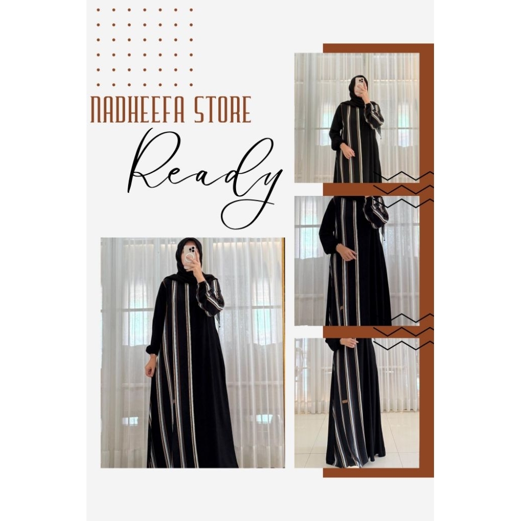 NADHEEFA STORE GAMIS TWILL MEI SERIES HITAM SALUR