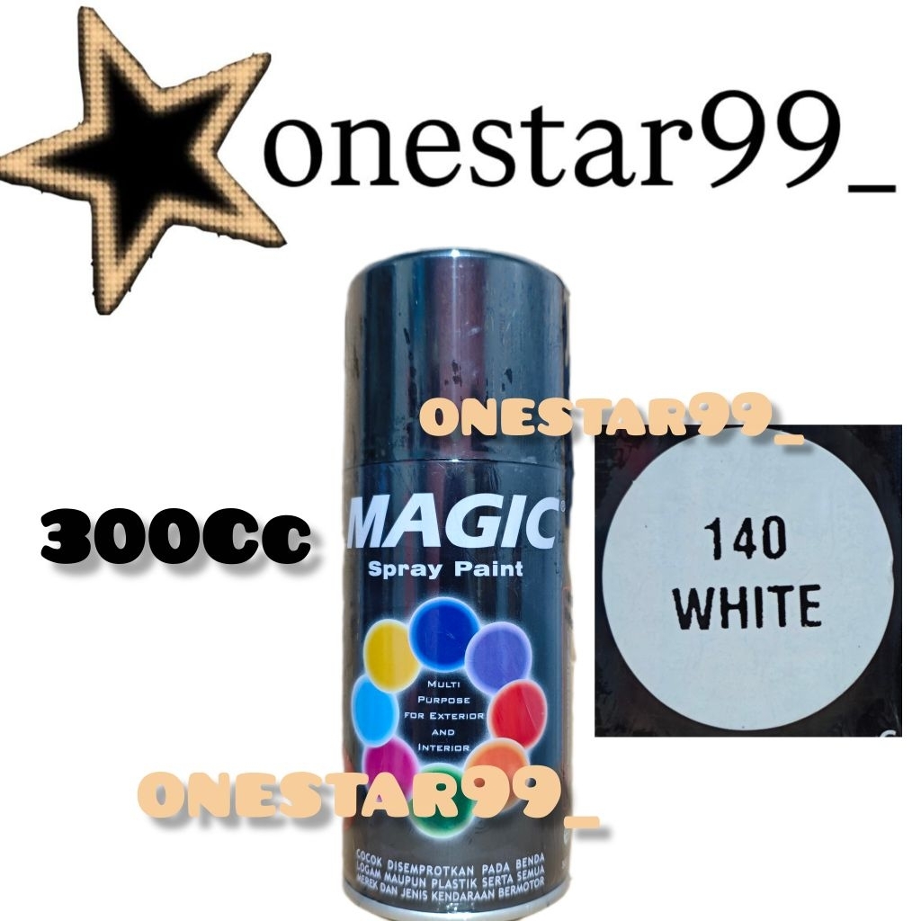 Pilok Pilox Pylox Cat Magic White 140 Putih Glossy Mengkilap Spray Paint 300cc