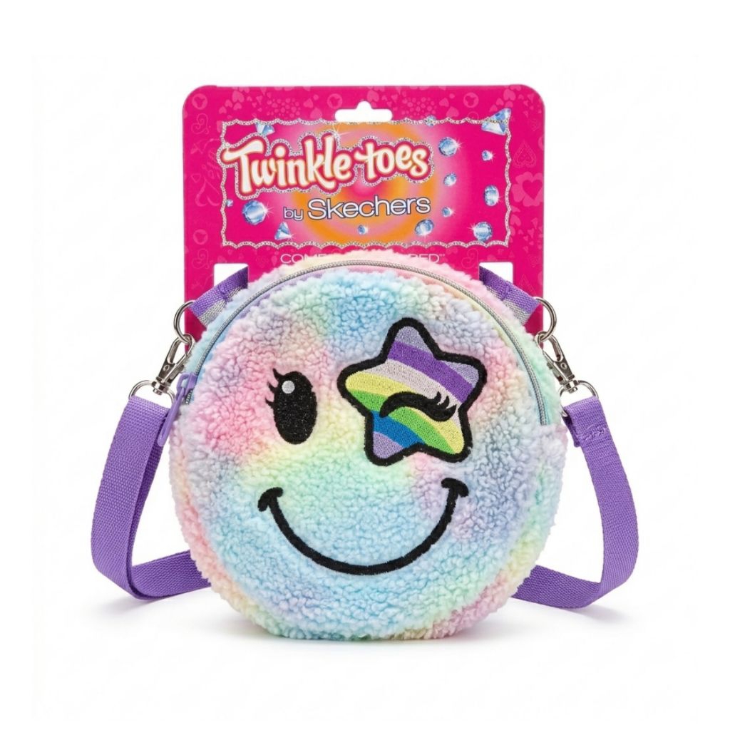 TAS SELEMPANG SKECHERS SMILEY STAR GIRL'S CROSSBODY BAG PINK NEW ORI BNIB SKECBTT9302P