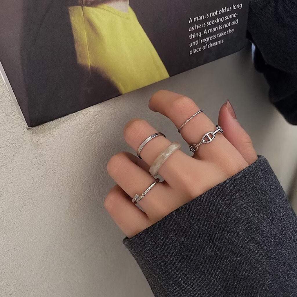 Cincin Titanium Wanita|Cincin Set Titanium Wanita