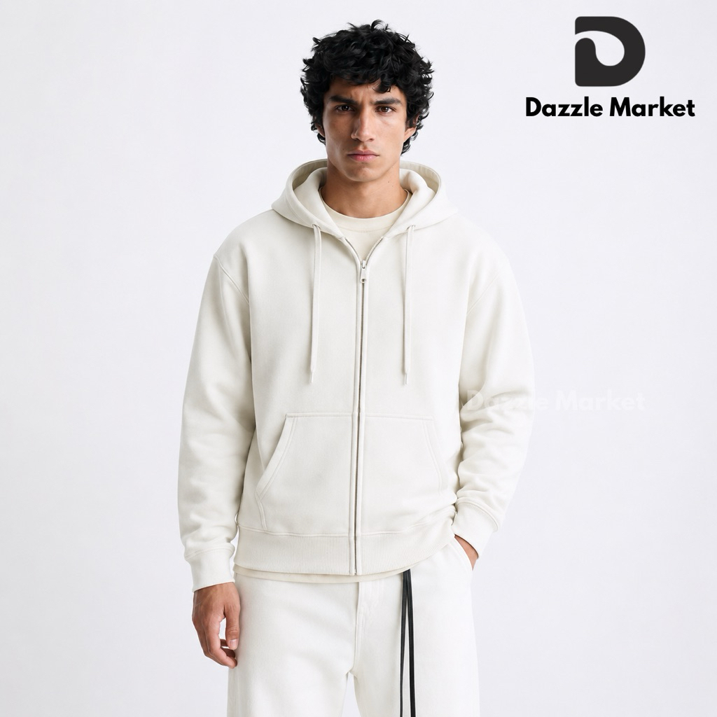 DAZZLE - Hoodie Zipper Regular Fit | Sweater Zipper Polos Unisex Pria Wanita.