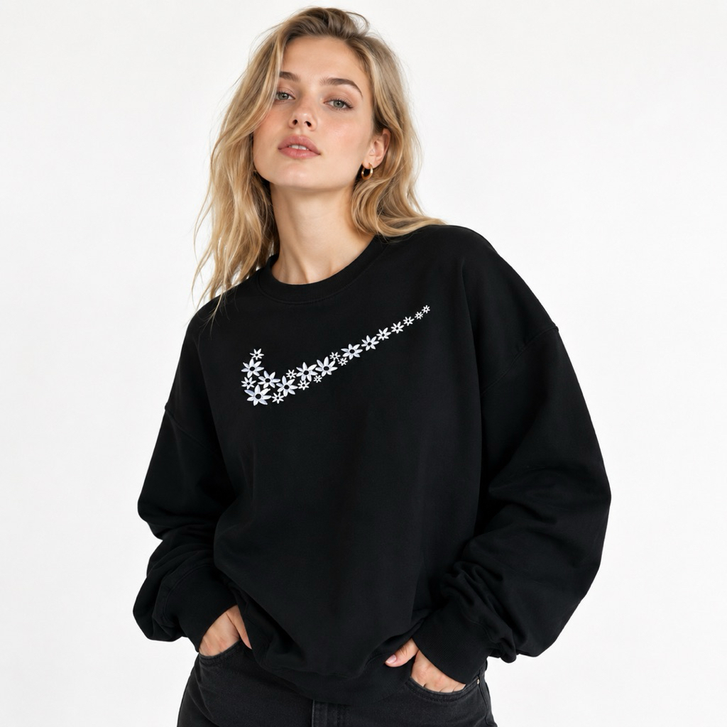 Nike Center Crewneck Bordir Flowers